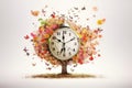 Spring Time Change background. high resolution, Isolate on white Background.