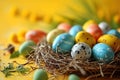 Springtime vibrance: Easter background with lively colors