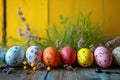 Springtime vibrance: Easter background with lively colors