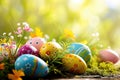 Springtime vibrance: Easter background with lively colors