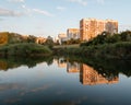 Springtime view of the residential district of Drujba in Sofia, Bulgaria Royalty Free Stock Photo