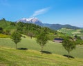 Springtime view in the Swiss canton of Nidwalden Royalty Free Stock Photo