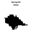 Springville outline map Royalty Free Stock Photo