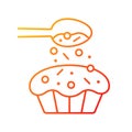 Sprinkle for baking gradient linear vector icon