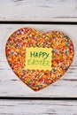 Sprinkle dots and Easter card. Royalty Free Stock Photo