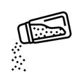 sprinkle pepper line icon vector illustration