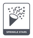 sprinkle stars icon in trendy design style. sprinkle stars icon isolated on white background. sprinkle stars vector icon simple