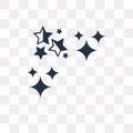 Sprinkle Stars vector icon isolated on transparent background, S