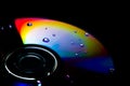 Rainbow colors on compact disc Royalty Free Stock Photo