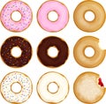 Sprinkled Frosted Donuts Royalty Free Stock Photo