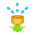 Sprinkler icon in cartoon style