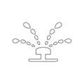 Sprinkler irrigation icon. Element of Garden for mobile concept and web apps icon. Outline, thin line icon for website design and