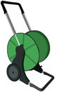 Sprinkler trolley with transportable wheels for garden-