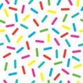 Sprinkles donut glaze decorative pattern Royalty Free Stock Photo