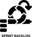 sprint backlog, product backlog, sprint, scrum, backlog, agile solid glyph icon