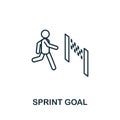 Sprint Goal icon. Simple element from agile method collection. Filled Sprint Goal icon for templates, infographics and