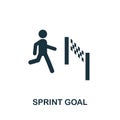 Sprint Goal icon. Simple element from agile method collection. Filled Sprint Goal icon for templates, infographics and