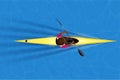 Sprint Single Kayak with paddler Royalty Free Stock Photo