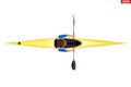 Sprint Single Kayak with paddler Royalty Free Stock Photo