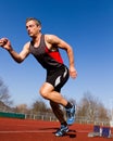 Sprint start in track and field Royalty Free Stock Photo