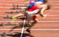 Sprint start in track and field Royalty Free Stock Photo