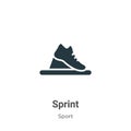 Sprint vector icon on white background. Flat vector sprint icon symbol sign from modern sport collection for mobile concept and