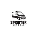 Sprinter car logo design vector template