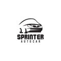 Sprinter car logo design vector template