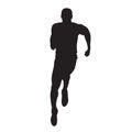 Sprinting athlete vector silhouette