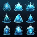 sprite games blue water splash ai generated