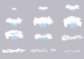 Sprite sheet animation water splash, fountain, simply cartoon e