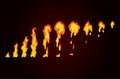 Sprite sheet of fire, torch. Animation for game or cartoon.