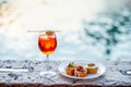 Spritz Aperol with cicchetti Royalty Free Stock Photo