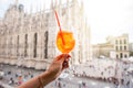 Spritz aperol drink in Milan Royalty Free Stock Photo