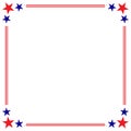 American flag symbols patriotic border frame. Royalty Free Stock Photo