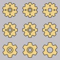 Sprocket wheel vector icon