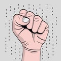 Sprong power hand protest revolution Royalty Free Stock Photo
