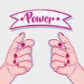 Sprong power hand protest revolution Royalty Free Stock Photo