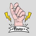 Sprong power hand protest revolution Royalty Free Stock Photo