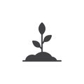 Sprout icon vector