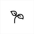 Sprout line icon. Organic or vegetable sign