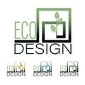 Sprout logo. ECO DESIGN. Vector plant. Set color logotype, emblems for companies, business projects
