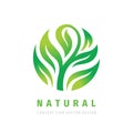 Sprout nature - concept business logo template vector illustration. Abstract green leaves creative sign. Organic product icon. Royalty Free Stock Photo