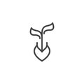 Sprout Seed Grow line icon