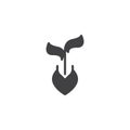 Sprout Seed Grow vector icon