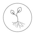 Sprout vector icon, small plant