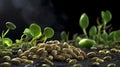 Sprouted beans for a healthy diet. Generative AI