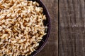Sprouted wheat germ in a bowl closeup