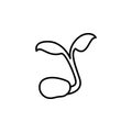 Sprouting seed icon vector illustration Royalty Free Stock Photo