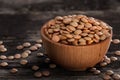 Sprouting Seeds in a Wooden bowl Royalty Free Stock Photo